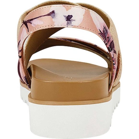 Aerosoles Kings Park Platform Strappy Sandal Nude/Natural Pink Floral Size 8.5 M - Picture 3 of 7